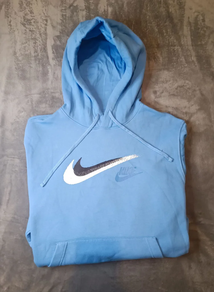 Nike pullover hoodie size L in very good condition light blue color – photo 5